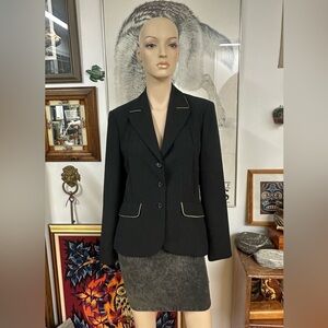 Black Blazer Green Trim